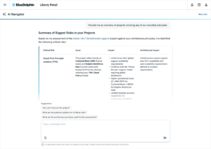 BlueDolphin AI Navigator screen