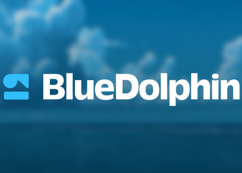 Bluedolphin logo over clouds